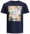 Jack & Jones JJPETE SHAPE Camo Print T-Shirt Navy - Herren-T-shirts - Herren-T-Shirts in großen Größen