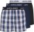 Jack & Jones Saigon Blue/Red Check Woven Boxers 3-Pack Navy Blazer - Herrenunterwäsche & bademode - Herrenunterwäsche & Bademode in großen Größen