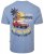 Kam Jeans 5711 Endless Summers Slub Tee With Back Print Blue - Herren-T-shirts - Herren-T-Shirts in großen Größen
