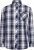 Kam Jeans 6301 LS Casual Check Shirt Navy - Herrenhemden - Herrenhemden in großen Größen