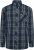 Kam Jeans 6301 LS Casual Check Shirt Teal - Herrenhemden in großen Größen - Herrenhemden in großen Größen