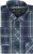 Kam Jeans 6301 LS Casual Check Shirt Teal - Herrenhemden in großen Größen - Herrenhemden in großen Größen