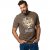 JP1880 T-Shirt Skull Print Guns N Roses Khaki - Herren-T-shirts - Herren-T-Shirts in großen Größen