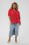 Kaffe Curve Karlia 3/4 Sleeve Blouse Red - Blusen - 
