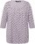 Ulla Popken Polka Dot 3/4 Sleeve Square Neck A-Line Tee Light Blue-Grey - Bedruckte T-shirts für herren - 