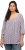 Ulla Popken Polka Dot 3/4 Sleeve Square Neck A-Line Tee Light Blue-Grey - Bedruckte T-shirts für herren - 