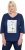 Ulla Popken Decorative Plant 3/4 Sleeve T-Shirt Ink Blue - Bedruckte T-shirts für herren - 