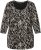 Ulla Popken Number Print 3/4 Sleeve Tee Black - Bedruckte T-shirts für herren - Bedruckte Damen-T-Shirts
