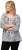 Ulla Popken Number Print 3/4 Sleeve Tee Snow White - Bedruckte T-shirts für herren - Bedruckte Damen-T-Shirts