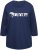 Ulla Popken Queens 3/4 Sleeve Graphic Tee Ink Blue - Bedruckte T-shirts für herren - 