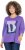 Ulla Popken Fashion Graphic T-Shirt Purple - Bedruckte T-shirts für herren - 