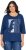 Ulla Popken Inspirational Graphic Lettering 3/4 Sleeve Tee Dark Blue - Bedruckte T-shirts für herren - 