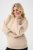 Kaffe Curve Lizzy Langarm-Pullover Beige - Pullover & Strickmode - 
