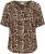 Kaffe Curve Ami Short Sleeve Blouse Printed Leopard - Blusen & Tuniken - 