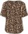 Kaffe Curve Ami Short Sleeve Blouse Printed Leopard - Blusen & Tuniken - 