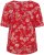 Kaffe Curve Ami Short Sleeve Blouse Printed Poppy Red - Blusen & Tuniken - 