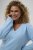 Kaffe Curve Jilanda V-Neck Pullover Blue - Pullover & Strickmode - 