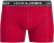 Jack & Jones Hector Solid Trunks 3-Pack Navy/Red/Grey - Boxershorts - Herren Boxershorts Große Größen