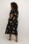 Kaffe Curve Jenna Kleid Schwarz/Brown Flower Print - Kleider - 
