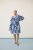 Kaffe Curve Aliana Dress Blue Flower Animal - Midikleider - 