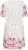 Kaffe Curve Rosa Mini Dress White Rose Border Flower - Minikleider - 