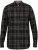 D555 Destin Checked Long Sleeve Shirt Black/Tan Check - Langärmlige hemden - 