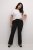 Kaffe Curve Jenna Ausgestellte Leggings Tiefschwarz - Jeans & Hosen in Großen Größen – Plus Size Damenmode - 