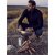 JP1880 Cardigan Knitted with Zipper Black TALL - HERRENBEKLEIDUNG MT-6XLT - Langgrößen für Herren