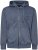 Kam Jeans 7082 Garment DYE with Zipper Hoodie Vintage Indigo - Herren-sweater und -hoodies - Herren-Sweater und -Hoodies in großen Größen