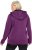 Ulla Popken Sweater Knit Fleece Hoodie Aubergine - Hoodies & Sweatshirts - 