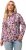 Ulla Popken Floral Print Drawstring Collar Hoodie Vanilla - Hoodies & Sweatshirts - 