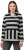 Ulla Popken Mixed Stripe Long Sleeve Hoodie Black - Hoodies & Sweatshirts - Kuschelige Sweatshirts & Strick