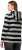 Ulla Popken Mixed Stripe Long Sleeve Hoodie Black - Hoodies & Sweatshirts - Kuschelige Sweatshirts & Strick