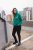 Ulla Popken Face Graphic Long Sleeve Hoodie Emerald Green - Hoodies & Sweatshirts - Kuschelige Sweatshirts & Strick