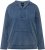 Ulla Popken Raw Hem Long Sleeve Hoodie Night Blue - Hoodies & Sweatshirts - 