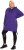 Ulla Popken Longline Lace Up Hoodie Purple - Hoodies & Sweatshirts - 