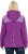 Ulla Popken Waffle Pique Contrast Color Hoodie Dark Purple - Hoodies & Sweatshirts - 