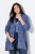 Ulla Popken Tiered Flounce Panel Zip Up Hoodie Atlantic Blue - Hoodies & Sweatshirts - Kuschelige Sweatshirts & Strick