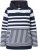 Ulla Popken Oversized Striped Long Sleeve Hoodie Ink Blue - Hoodies & Sweatshirts - 