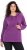 Ulla Popken Rhinestone Drawstring Moon Wash Hoodie Light Plum - Hoodies & Sweatshirts - Kuschelige Sweatshirts & Strick