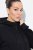 Ulla Popken Mix Fabric Reflective Trim Zip Hoodie Black - Hoodies & Sweatshirts - Kuschelige Sweatshirts & Strick