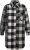 Ulla Popken Mixed Plaid Long Sleeve Button Down Shacket Black - Jacken - 