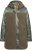 Ulla Popken Mixed Texture Fleece Quilted Jacket Olive - Jacken - 