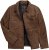 JP1880 Leather Jacket Nubuck Shirt Collar Brown - Herren jacken - Herren Jacken in großen Größen