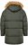 JP1880 Quilted Parka Lightweight and Warm with Faux Fur Hood Dark Green - Herren jacken - Herren Jacken in großen Größen