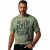 JP1880 T-Shirt Short Sleeve Chest Print Eucalyptus Green - Herren-T-shirts - Herren-T-Shirts in großen Größen
