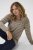 Kaffe Curve Linia Boatneck Pullover Morel Melange with Silver Lurex - Strickpullover - 