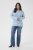 Kaffe Curve Jina Knit Pullover Powder Blue Melange - Strickpullover - 