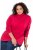 Ulla Popken Basic Long Sleeve Slim Fit Turtleneck Red - Hoodies & Sweatshirts - Kuschelige Sweatshirts & Strick
