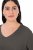 Ulla Popken Back To Basics V-Neck Relaxed Fit Cotton Tee Graphite Grey - T-Shirts - T-Shirts für Damen